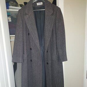 Vintage herringbone double breasted coat CBK style